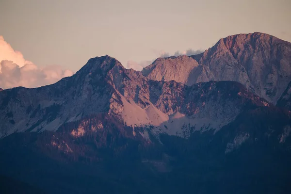 Una Vista Panorámica Los Alpes Actividad Aire Libre Cadenas Montañosas — Foto de Stock