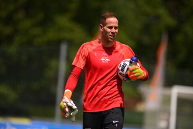 WOLFSBERG, AUSTRIA 16 Temmuz 2022 Peter Gulacsi. Sezon öncesi futbol maçı RB Leipzig - Southampton FC