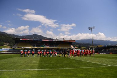 WOLFSBERG, AUSTRIA - 16 Temmuz 2022: Sezon öncesi futbol maçı RB Leipzig - Southampton FC