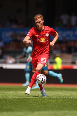 WOLFSBERG, AUSTRIA - 16 Temmuz 2022: Marcel Halstenberg. Sezon öncesi futbol maçı RB Leipzig - Southampton FC