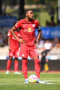 WOLFSBERG, AUSTRIA - 16 Temmuz 2022 Christopher Nkunku. Sezon öncesi futbol maçı RB Leipzig - Southampton FC