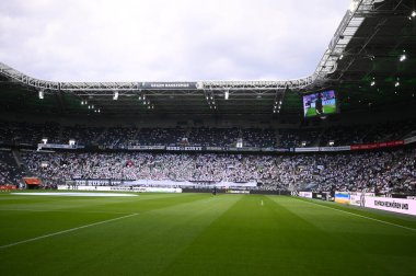 MOENCHENGLADBACH, GERMANY - AUGUST 6, 2022: Borussia Park. The football match of Bundesliga  Borussia Moenchengladbach vs TSG 1899 Hoffenheim.