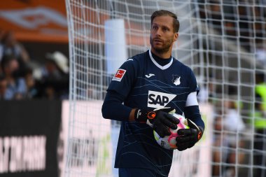 MOENCHENGLADBACH, GERMANY - AUGUST 6, 2022: Oliver Baumann (vice-captain). The football match of Bundesliga  Borussia Moenchengladbach vs TSG 1899 Hoffenheim.