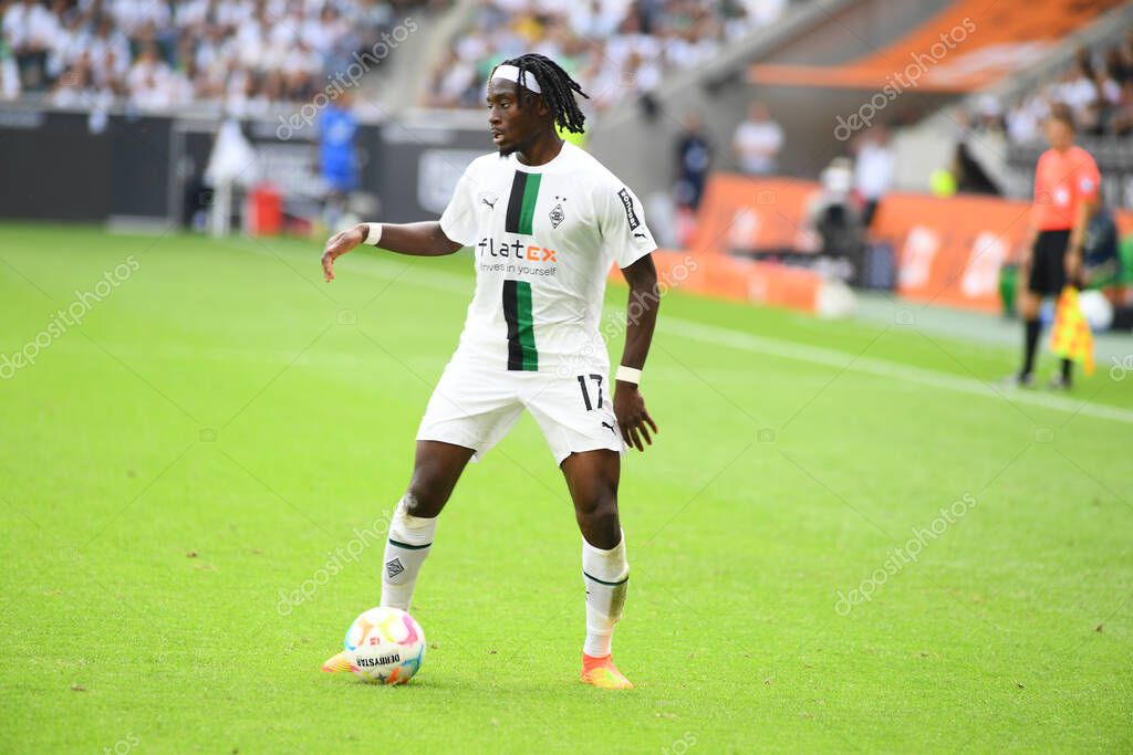 MOENCHENGLADBACH, GERMANY - AUGUST 6, 2022: Kouadio Kone.The football match of Bundesliga  Borussia Moenchengladbach vs TSG 1899 Hoffenheim.