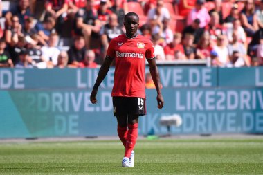 Leverkusen, Germany - August 20, 2022: Moussa Diaby. The match of Bundesliga FC Bayer 04 Leverkusen vs TSG 1899 Hoffenheim