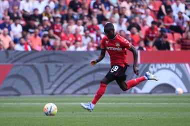 Leverkusen, Germany - August 20, 2022: Moussa Diaby. The match of Bundesliga FC Bayer 04 Leverkusen vs TSG 1899 Hoffenheim