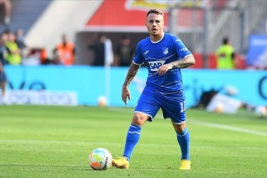 Leverkusen, Germany - August 20, 2022: Angelihno. The match of Bundesliga FC Bayer 04 Leverkusen vs TSG 1899 Hoffenheim