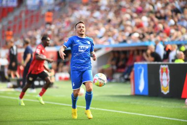 Leverkusen, Germany - August 20, 2022: Angelihno. The match of Bundesliga FC Bayer 04 Leverkusen vs TSG 1899 Hoffenheim