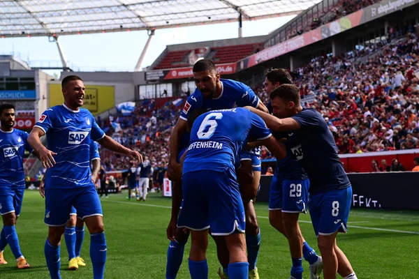 Leverkusen, Germany - August 20, 2022: The match of Bundesliga FC Bayer 04 Leverkusen vs TSG 1899 Hoffenheim