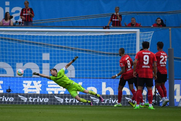 Leverkusen Germany August 2022 Lukas Hradecky Match Bundesliga Bayer Leverkusen —  Fotos de Stock