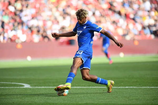 Leverkusen, Germany - August 20, 2022: Georginio Rutter. The match of Bundesliga FC Bayer 04 Leverkusen vs TSG 1899 Hoffenheim