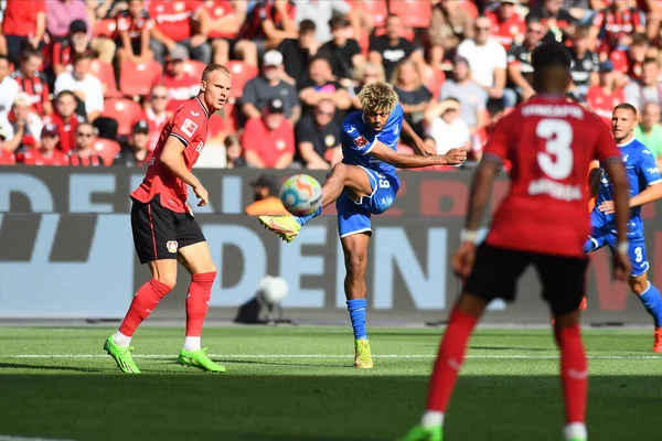 Leverkusen Germany August 2022 Georginio Rutter Scoring Goal Match Bundesliga — Stok fotoğraf