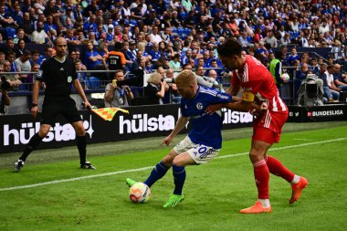 GELSENKIRCHEN,  GERMANY - AUGUST 27, 2022: The football match of Bundesliga FC Schalke 04 vs Union Berlin