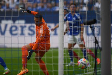 GELSENKIRCHEN,  GERMANY - AUGUST 27, 2022: The football match of Bundesliga FC Schalke 04 vs Union Berlin