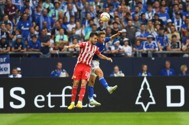 GELSENKIRCHEN,  GERMANY - AUGUST 27, 2022: The football match of Bundesliga FC Schalke 04 vs Union Berlin