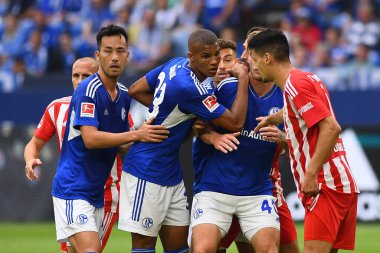 GELSENKIRCHEN,  GERMANY - AUGUST 27, 2022: The football match of Bundesliga FC Schalke 04 vs Union Berlin