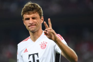 KOELN, GERMANY - AUGUST 28 2022: Thomas Muller. The football match of DFB-Pokal Viktoria Koeln vs FC Bayern Munich