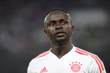 KOELN, GERMANY - AUGUST 28 2022: Sadio Mane. Rhein Energie Stadion. The football match of DFB-Pokal Viktoria Koeln vs FC Bayern Munich