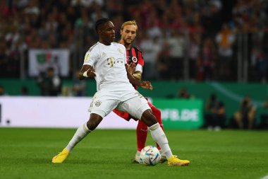 KOELN, GERMANY - AUGUST 28 2022: Mathys Tel. Rhein Energie Stadion. The football match of DFB-Pokal Viktoria Koeln vs FC Bayern Munich