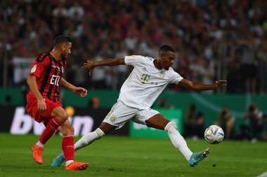 KOELN, GERMANY - AUGUST 28 2022:Ryan Gravenberch. Rhein Energie Stadion. The football match of DFB-Pokal Viktoria Koeln vs FC Bayern Munich
