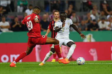 KOELN, GERMANY - AUGUST 28 2022: Sadio Mane. Rhein Energie Stadion. The football match of DFB-Pokal Viktoria Koeln vs FC Bayern Munich