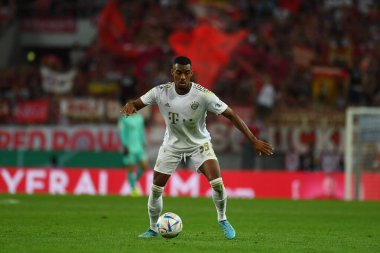 KOELN, GERMANY - AUGUST 28 2022:Ryan Gravenberch. Rhein Energie Stadion. The football match of DFB-Pokal Viktoria Koeln vs FC Bayern Munich