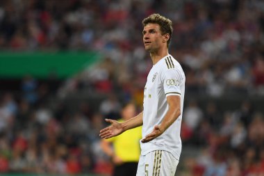 KOELN, GERMANY - AUGUST 28 2022: Thomas Muller. The football match of DFB-Pokal Viktoria Koeln vs FC Bayern Munich