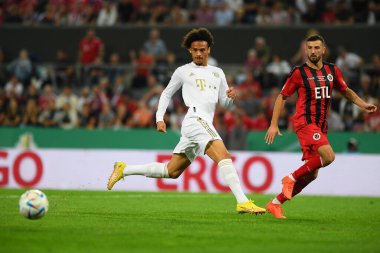 KOELN, GERMANY - AUGUST 28 2022: Leroy Sane. The football match of DFB-Pokal Viktoria Koeln vs FC Bayern Munich