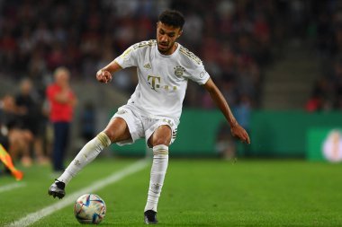 KOELN, GERMANY - AUGUST 28 2022: Noussair Mazraoui. The football match of DFB-Pokal Viktoria Koeln vs FC Bayern Munich