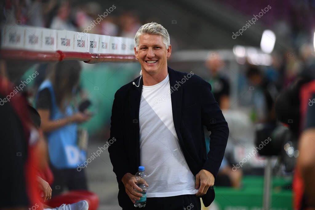 KOELN, GERMANY - AUGUST 28 2022: Bastian Schweinsteiger. Rhein Energie Stadion. The football match of DFB-Pokal Viktoria Koeln vs FC Bayern Munich