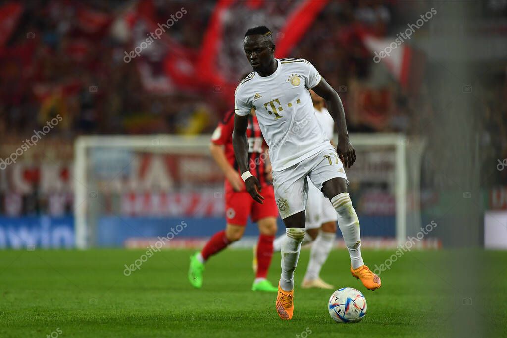 KOELN, GERMANY - AUGUST 28 2022: Sadio Mane. Rhein Energie Stadion. The football match of DFB-Pokal Viktoria Koeln vs FC Bayern Munich