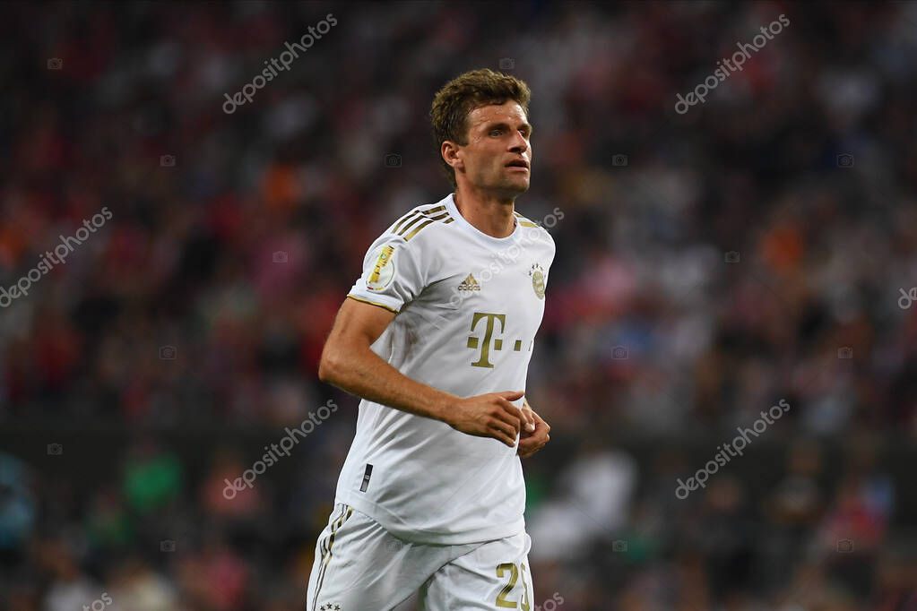 KOELN, GERMANY - AUGUST 28 2022: Thomas Muller. The football match of DFB-Pokal Viktoria Koeln vs FC Bayern Munich
