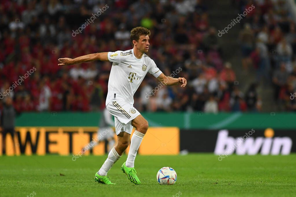 KOELN, GERMANY - AUGUST 28 2022: Thomas Muller. The football match of DFB-Pokal Viktoria Koeln vs FC Bayern Munich