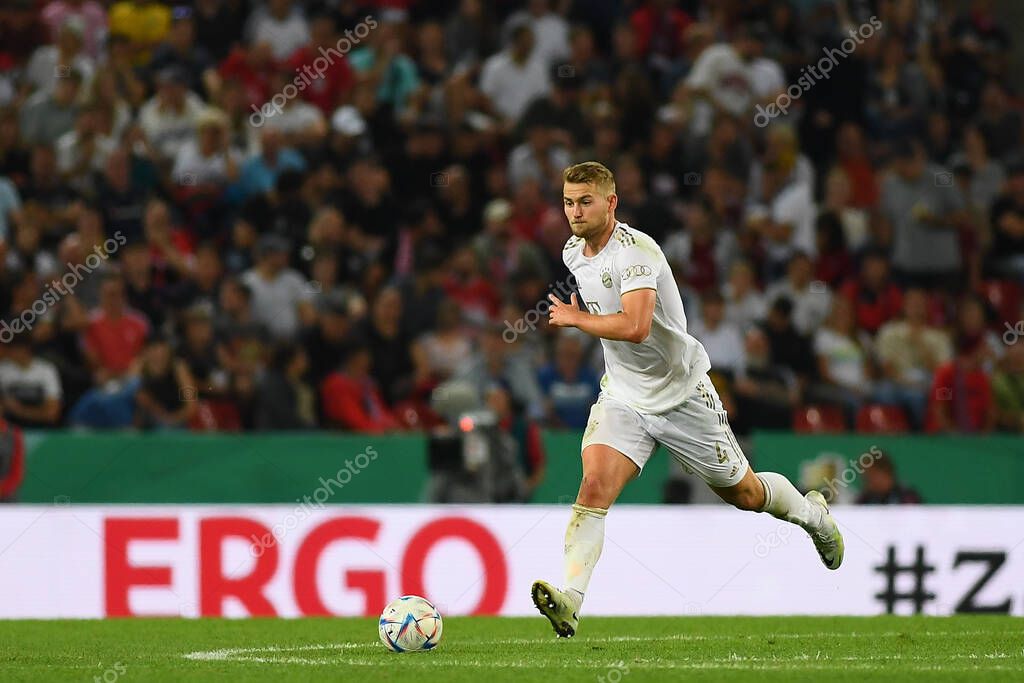 KOELN, GERMANY - AUGUST 28 2022: Matthijs de Ligt. The football match of DFB-Pokal Viktoria Koeln vs FC Bayern Munich