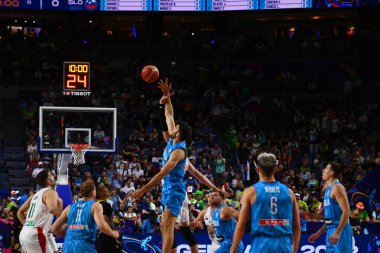 COLOGNE, GERMANY - SEPTEMBER 1, 2022: The basketball match of Eurobasket 2022 Hungary - Slovenia
