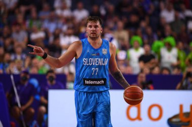 COLOGNE, GERMANY - SEPTEMBER 1, 2022: Luka Doncic. The basketball match of Eurobasket 2022 Hungary - Slovenia