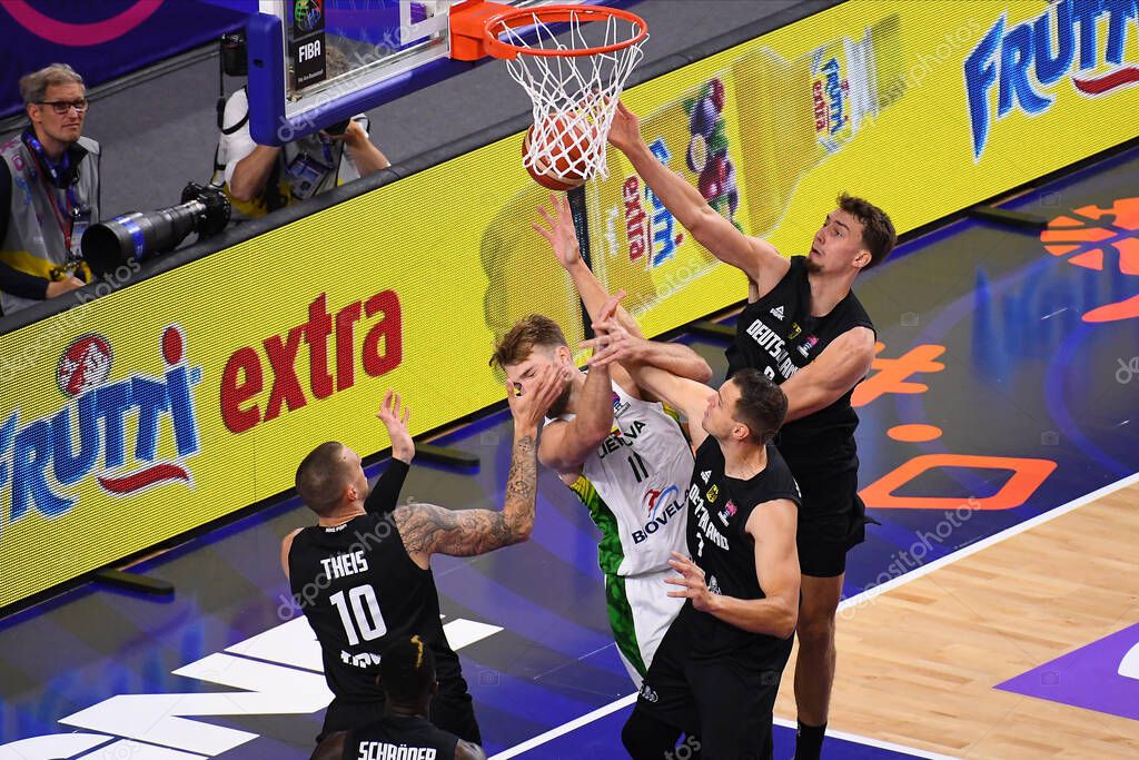 COLOGNE, GERMANY - SEPTEMBER 4, 2022: The basketball match of Eurobasket 2022 Lithuania vs Germany