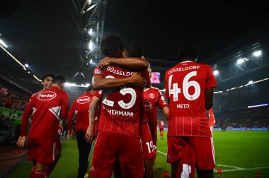 DUESSELDORF, Almanya - 10 Eylül 2022: Futbol maçı Bundesliga 2 Fortuna - Hansa