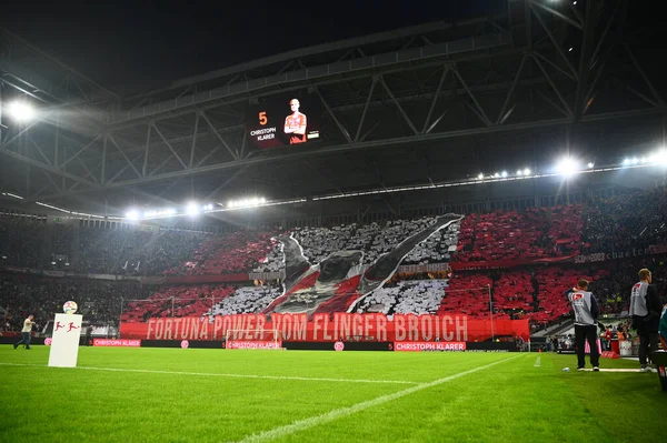 Duesseldorf Almany Eylül 2022 Hayranların Performansı Futbol Maçı Bundesliga Fortuna — Stok fotoğraf