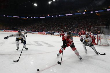 COLOGNE, Almanya - 15 Eylül 2022: Hokey maçı DEL Koelner Haie - EHC Red Bull Munchen