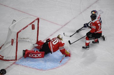 COLOGNE, Almanya - 15 Eylül 2022: Hokey maçı DEL Koelner Haie - EHC Red Bull Munchen