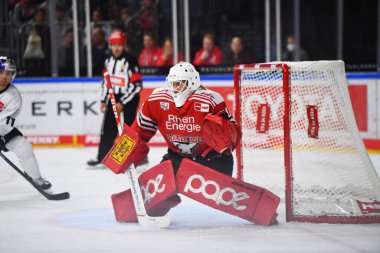 COLOGNE, Almanya - 15 Eylül 2022: Hokey maçı DEL Koelner Haie - EHC Red Bull Munchen