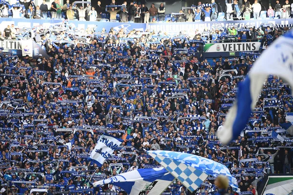 Gelsenkirchen Oktober 2022 Fans Das Fußballspiel Der Bundesliga Schalke Gegen — Stockfoto