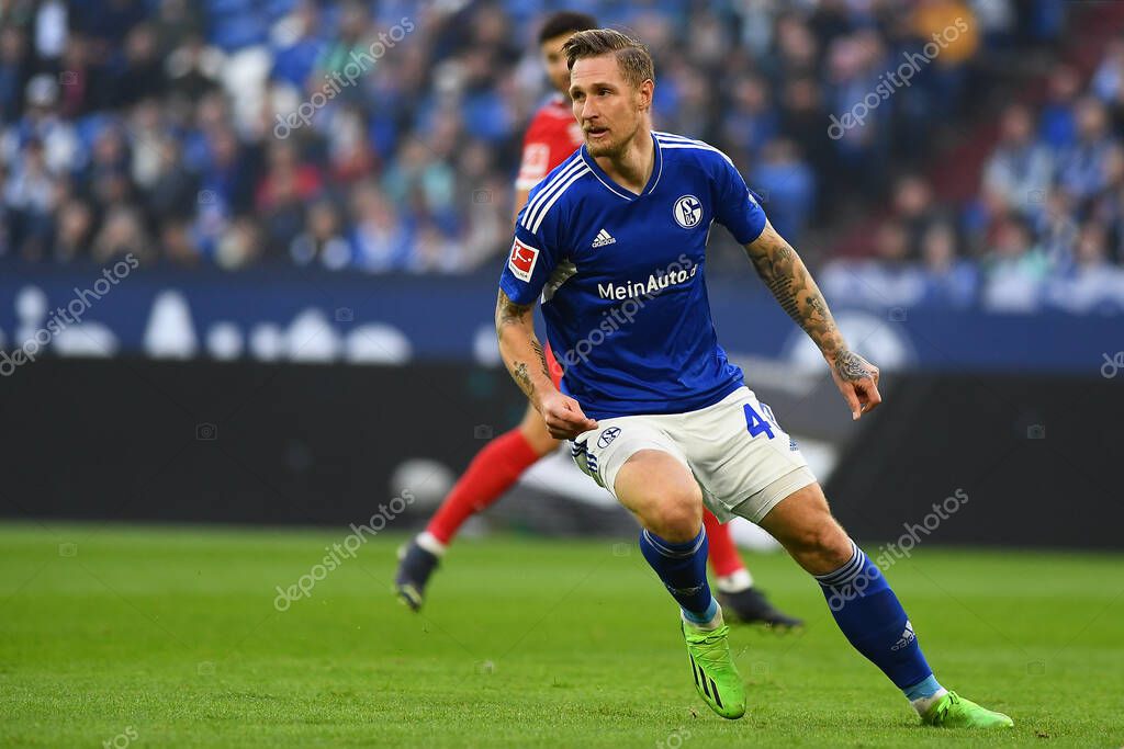 GELSENKIRCHEN,  GERMANY - OCTOBER 2, 2022: Sebastian Polter. The football match of Bundesliga FC Schalke 04 vs FC Augsburg