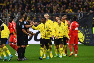 DORTMUND, GERMANY - 8 Ekim 2022: Bundesliga Borussia Dortmund Bayern Münih 'e karşı futbol maçı