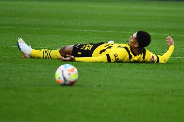 DORTMUND, GERMANY - 8 Ekim 2022: Jude Bellingham, Bundesliga Borussia Dortmund Bayern Münih 'e karşı futbol maçı