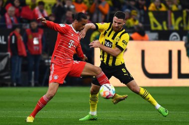DORTMUND, GERMANY - 8 Ekim 2022: Bundesliga Borussia Dortmund Bayern Münih 'e karşı futbol maçı