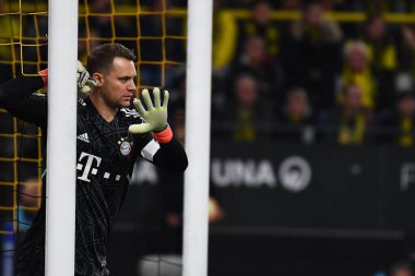 DORTMUND, GERMANY - 8 Ekim 2022 Manuel Neuer, Bundesliga Borussia Dortmund Bayern Münih 'e karşı futbol maçı