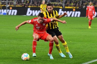 DORTMUND, GERMANY - 8 Ekim 2022: Bundesliga Borussia Dortmund Bayern Münih 'e karşı futbol maçı