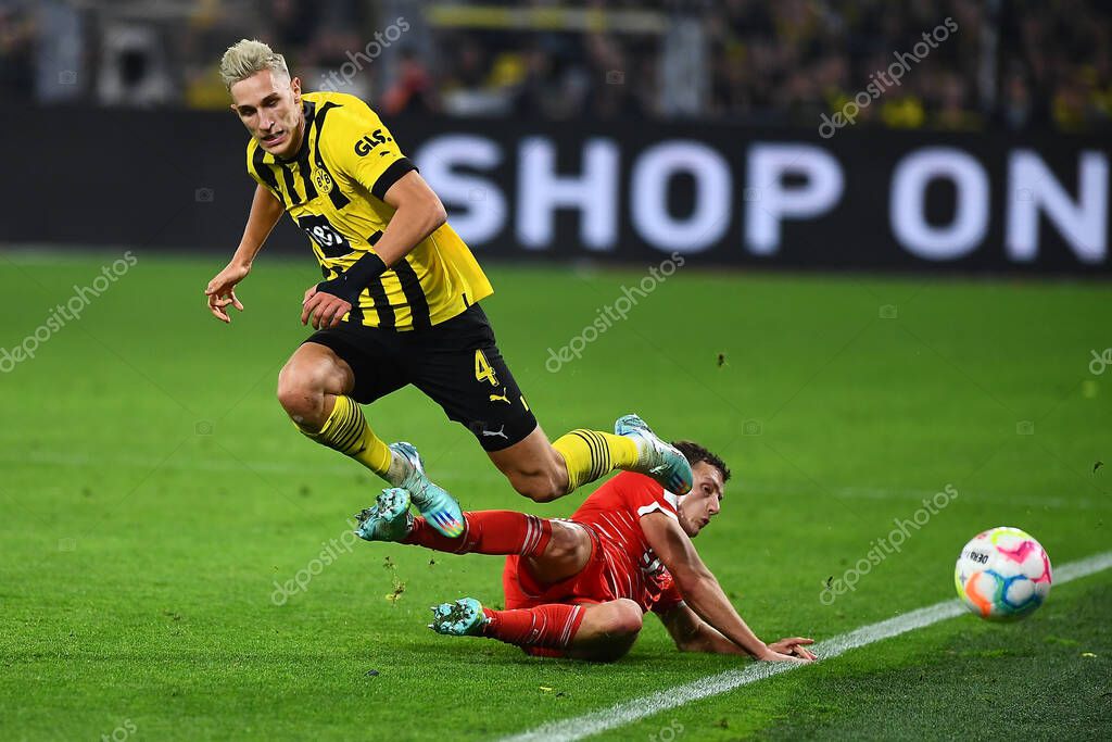 DORTMUND, GERMANY - OCTOBER 8, 2022: The football match of Bundesliga  Borussia Dortmund vs Bayern Munich